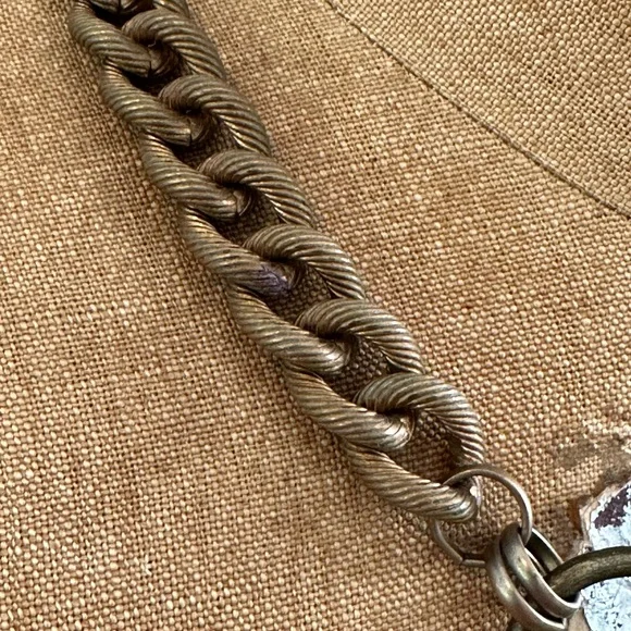 🐍 Angel Court  Snake Choker Necklace Antique Brass 17” - Picture 10 of 13